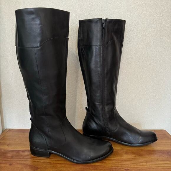 Corso Como Shoes - New! Retail $200 Corso Como Black Leather Tall Boots Size 9.5M